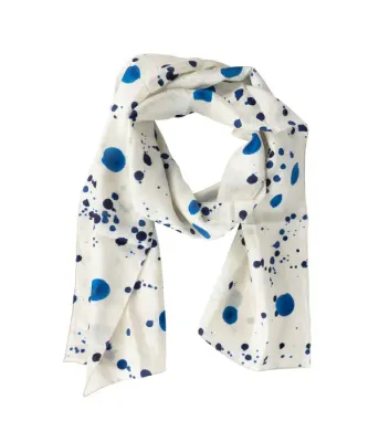 Ink Splatters Silk Scarf