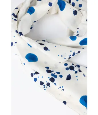 Ink Splatters Silk Scarf