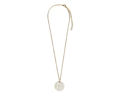 Horn Sand Dollar Pendant Necklace