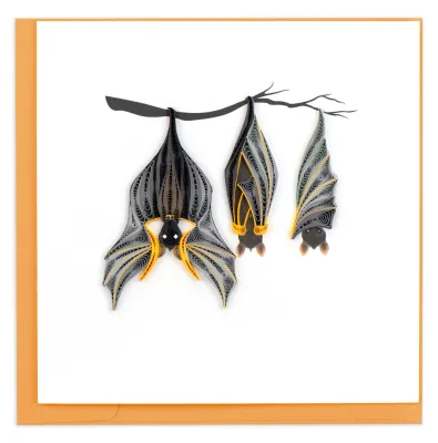 Halloween Bats Quilling Card