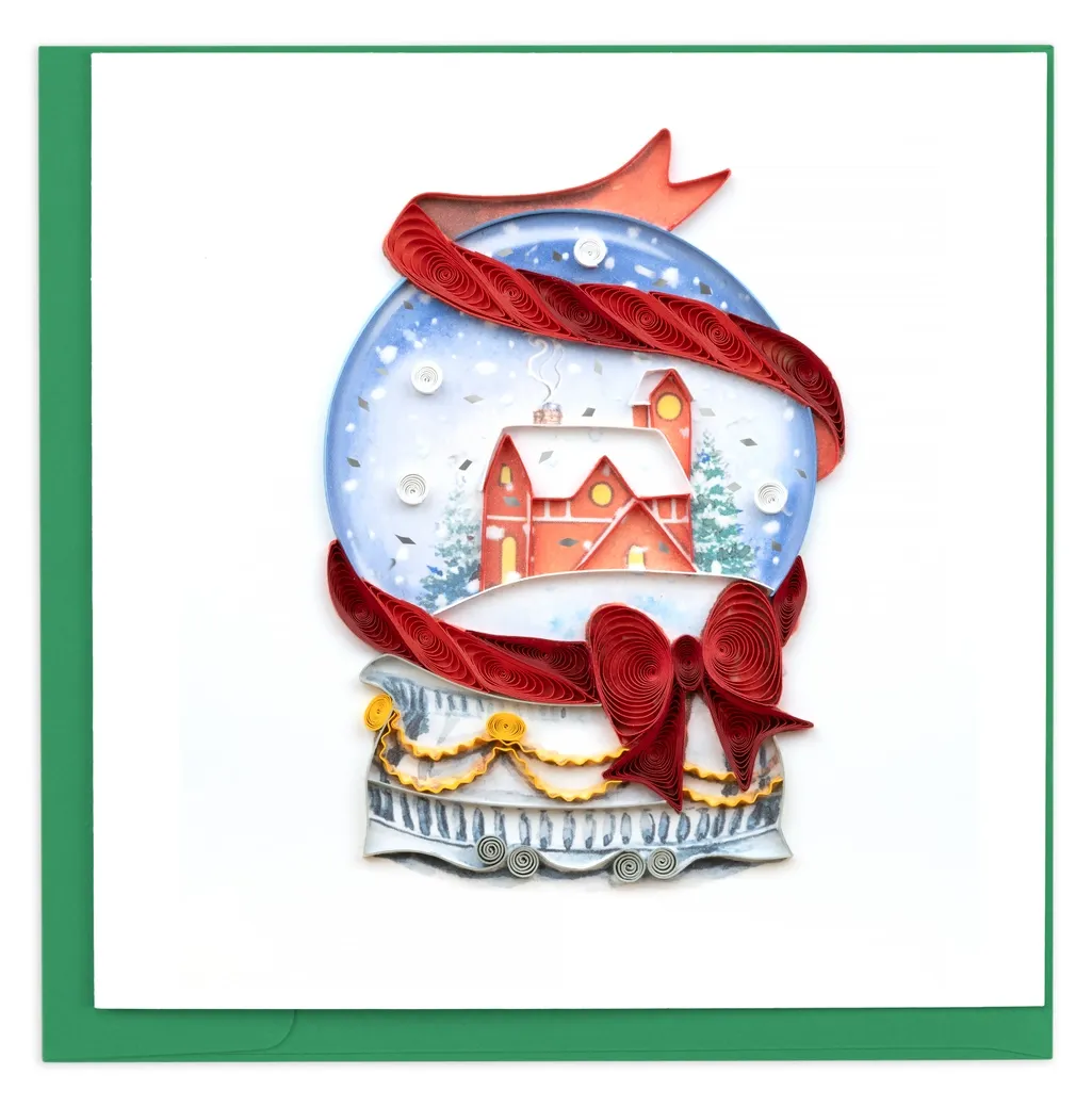 Snow Globe Christmas Quilling Card
