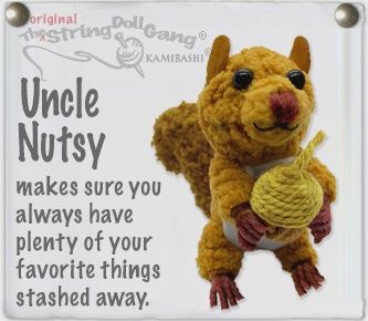 Uncle Nutsy Squirrel String Doll Keychain