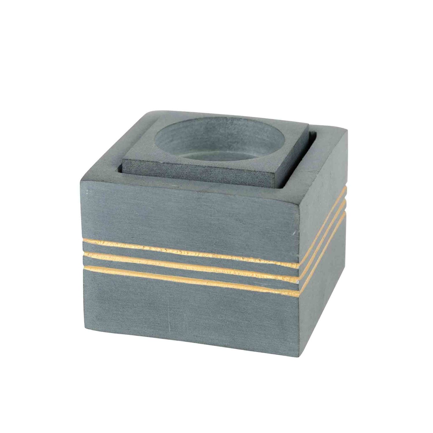 Bahu Stone Candleholder for Tea Lights &amp; Tapers