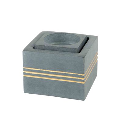 Bahu Stone Candleholder for Tea Lights &amp; Tapers