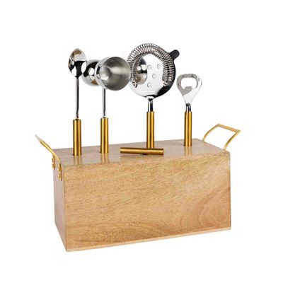 Kokatel Bar Tool Set with Stand - Set of 5