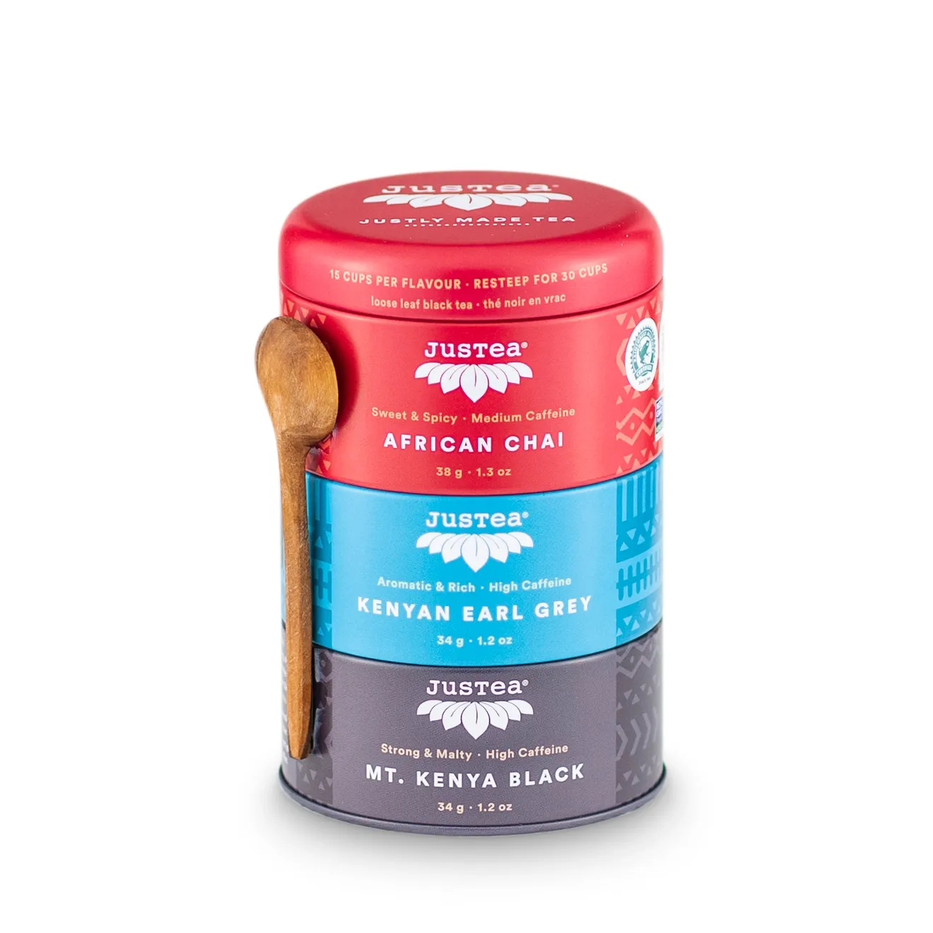 Black Tea Trio Tin &amp; Spoon - Organic, Fair-Trade Tea