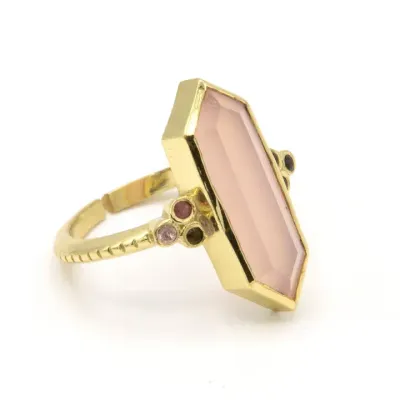 Unconditional Love Adjustable Brass Ring