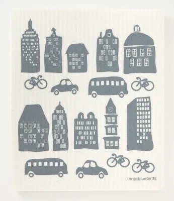 City Life Swedish Dishcloth