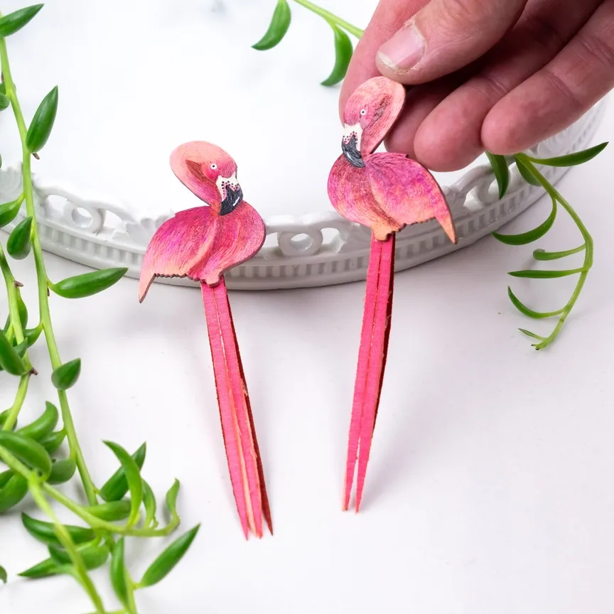 Flamingo Earrings Xl