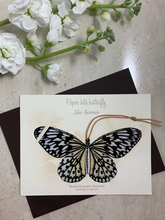 Paper Kite Butterfly Ornament + Notecard
