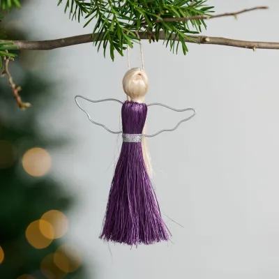 Purple Angel Ornament