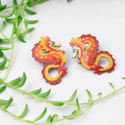 Dragon Gourd Earrings Large