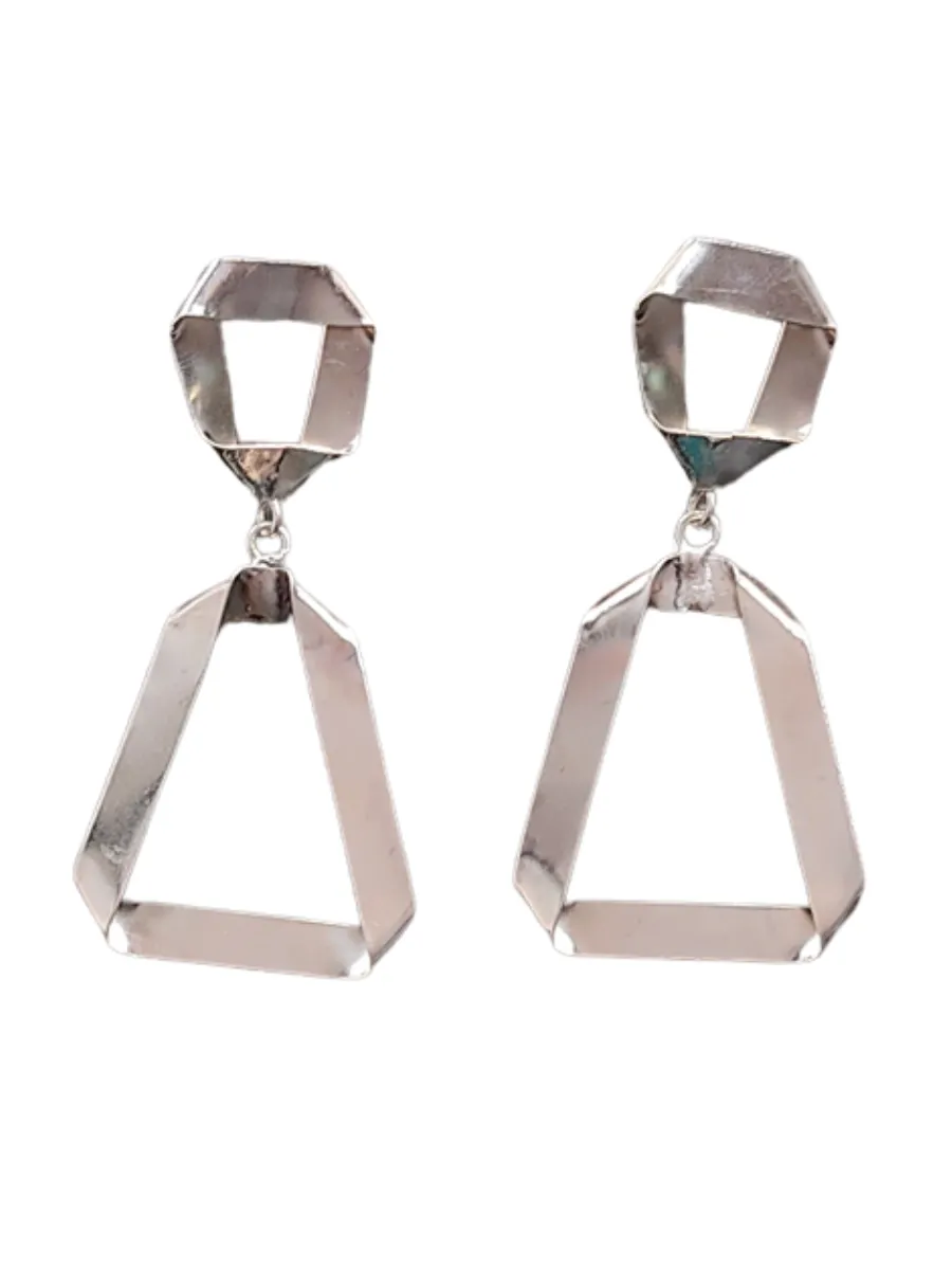 Folded Ribbon Stud Earrings