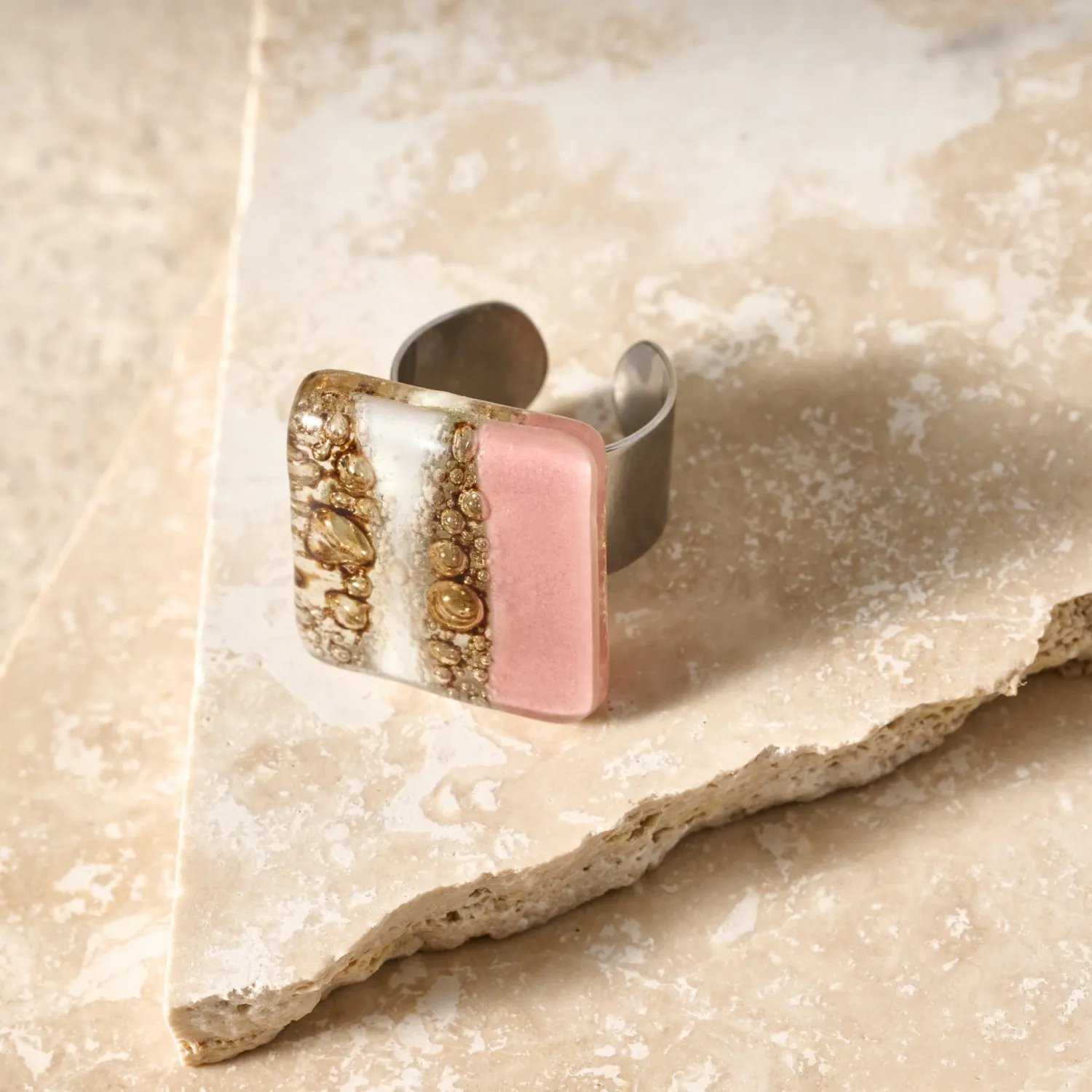 Julieta Glass Statement Ring
