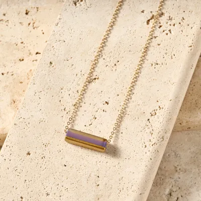 Diep Pendant Necklace - Horn, Stainless Steel
