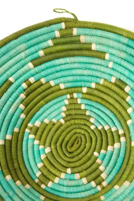 Ugandan Lake Wamala Raffia Coil Basket Sm