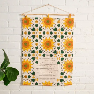Sunflower Home Poem Wall Hanging