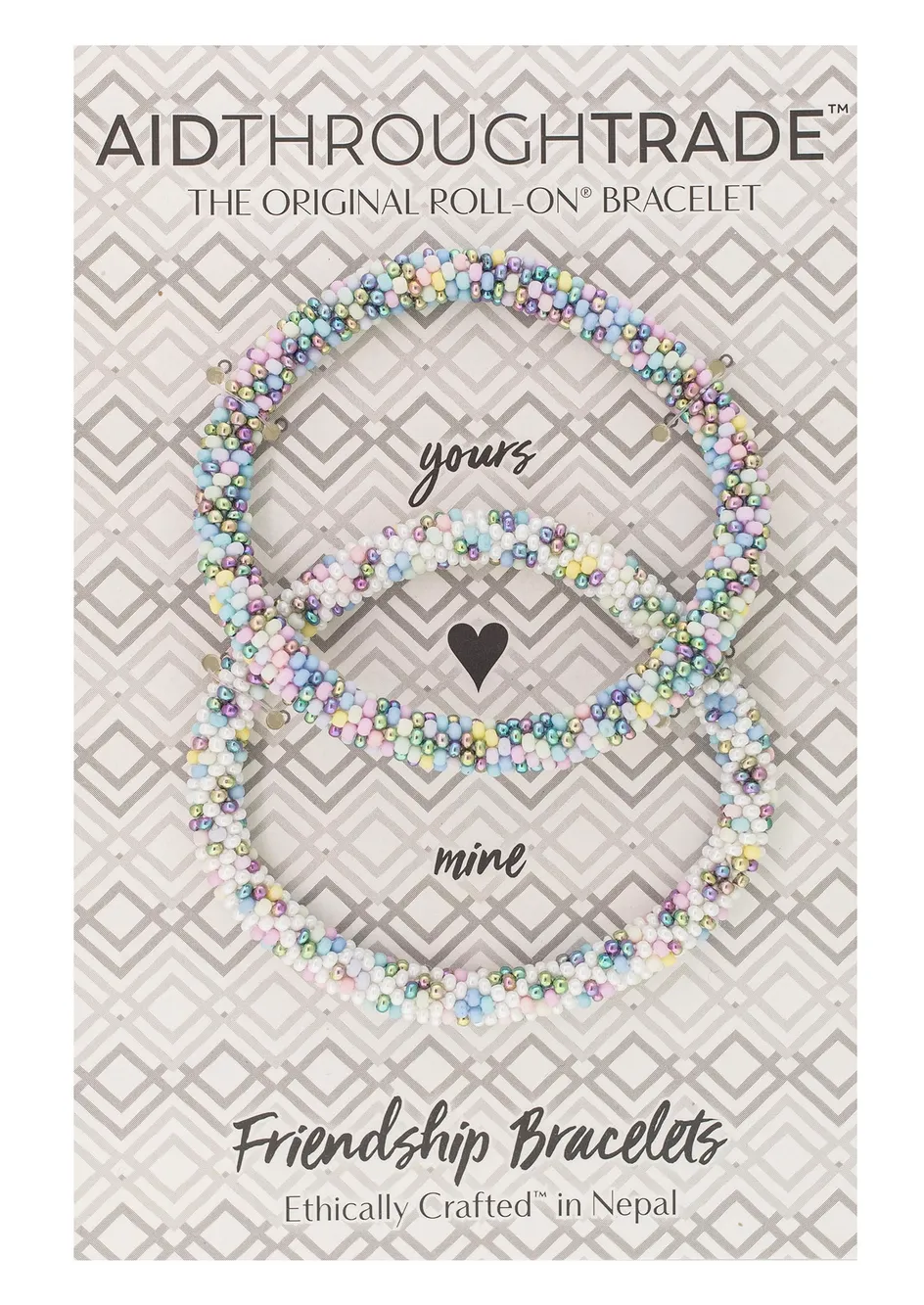 Unicorn Roll-On Friendship Bracelets - Pastel Rainbow
