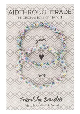 Unicorn Roll-On Friendship Bracelets - Pastel Rainbow