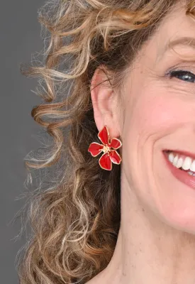Bloom Earrings |  Red