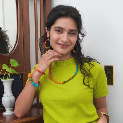 Kantha Rainbow Prism Necklace