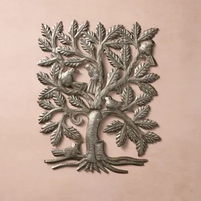 Zwazo Tree Metal Wall Hanging 14x12