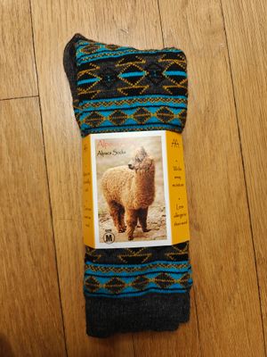 Alpaca Socks Aztec Stripe//Charcoal