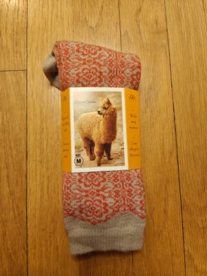 Alpaca Socks Peace Rose//Ecru