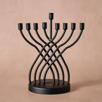 Sudaul Criss Cross Iron Menorah