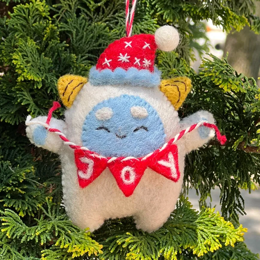 Yeti Joy Felt Ornament
