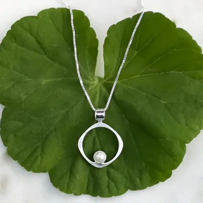 Wholeness Pearl Necklace - Sterling