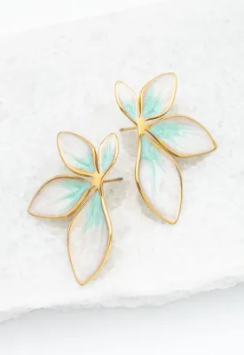 Flourish Mint Leaf Earrings