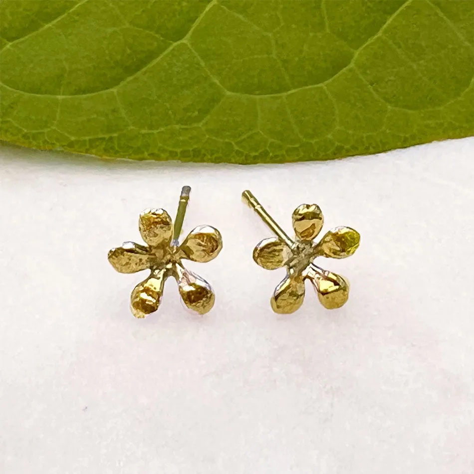Tiny Daisy Studs - Brass