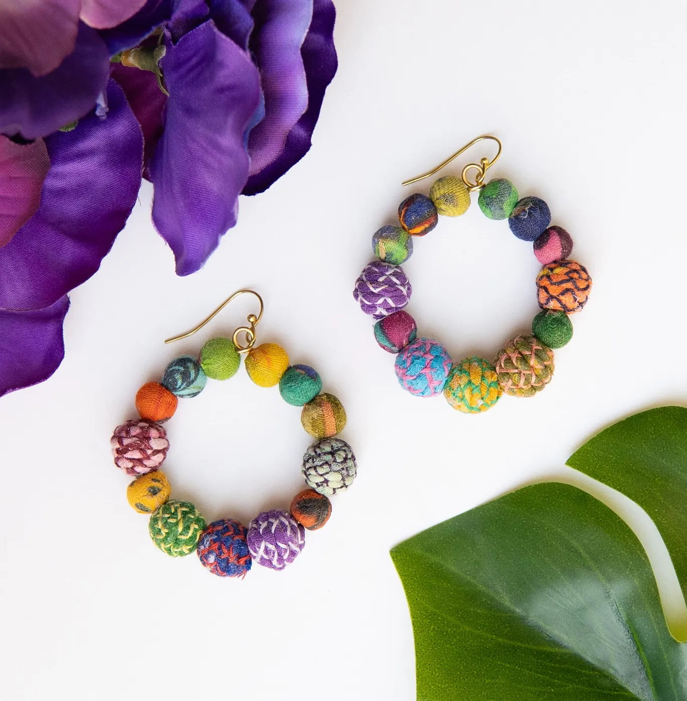 Threaded Kantha Hoops