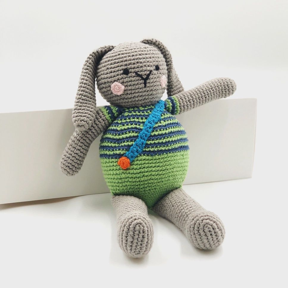 Grey Bunny Plush - Organic Cotton Toy