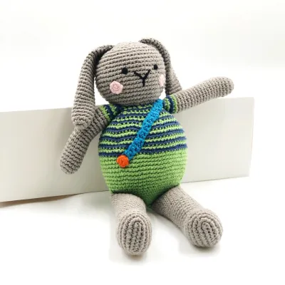 Grey Bunny Plush - Organic Cotton Toy