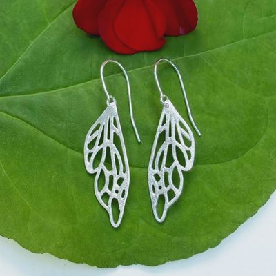 Butterfly Wings Sterling Silver Earrings