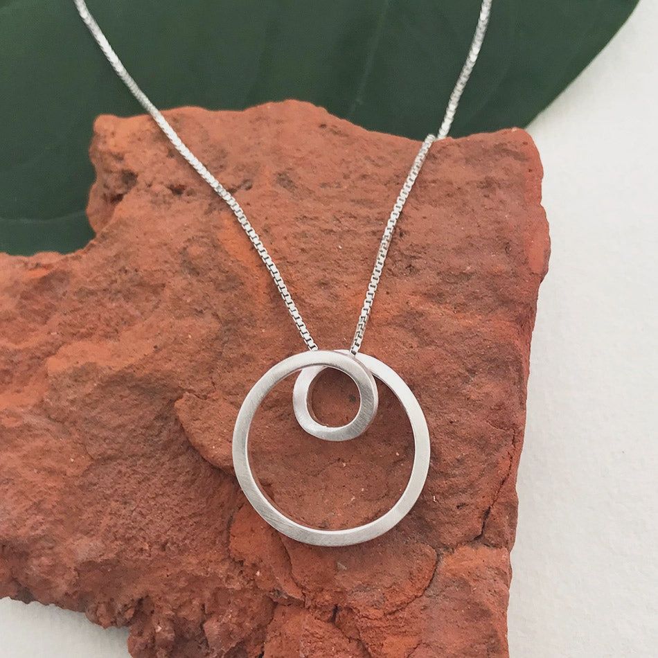 Circle in Circle Necklace - sterling