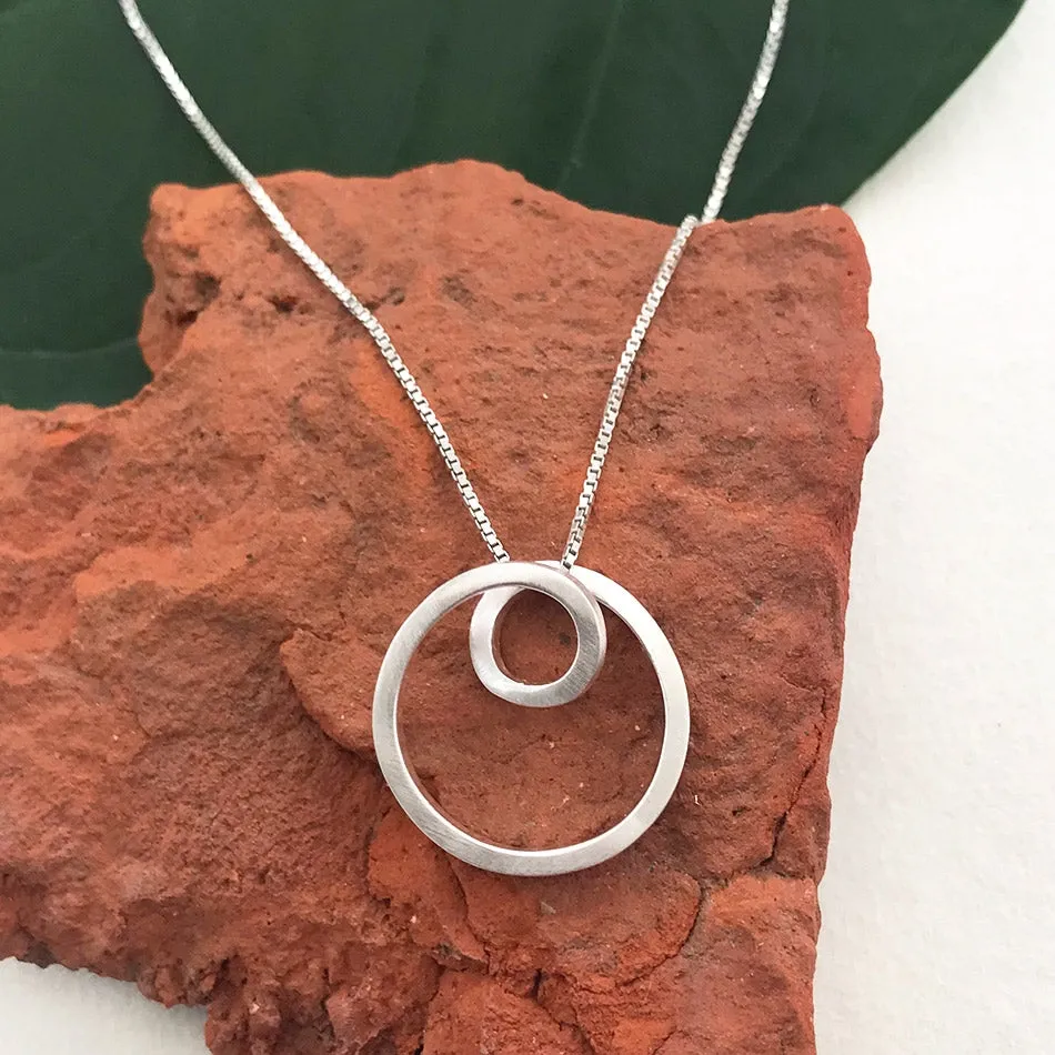 Circle in Circle Necklace - sterling