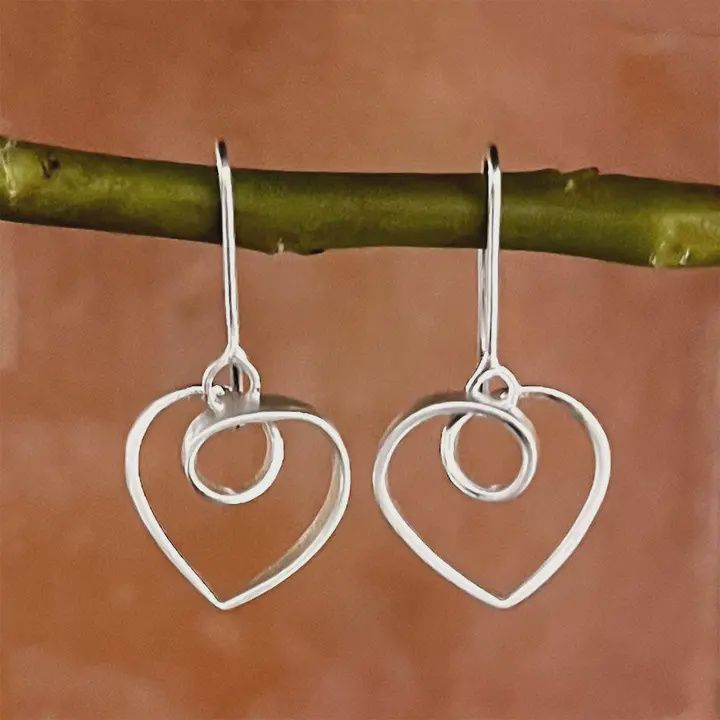 Heart To Heart Earrings - sterling