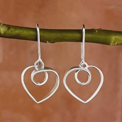 Heart To Heart Earrings - sterling