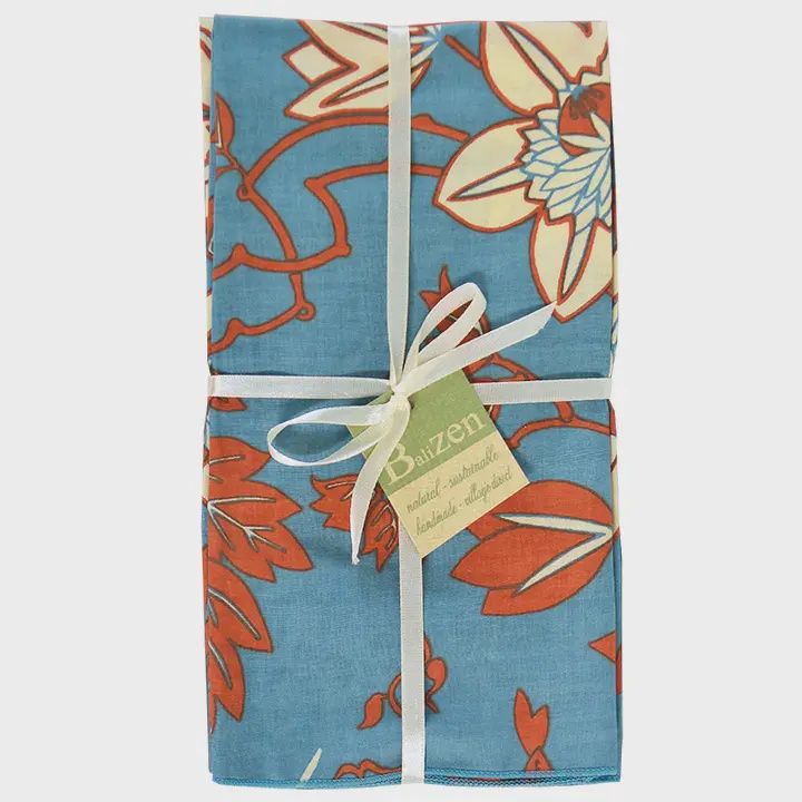 Napkins set of 4 | Passion Flower Blue Spice