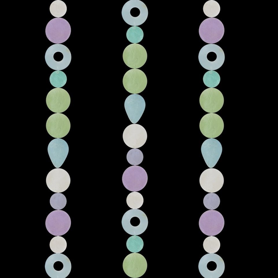 Capiz Strand//Assorted Colors, Color: Wisteria