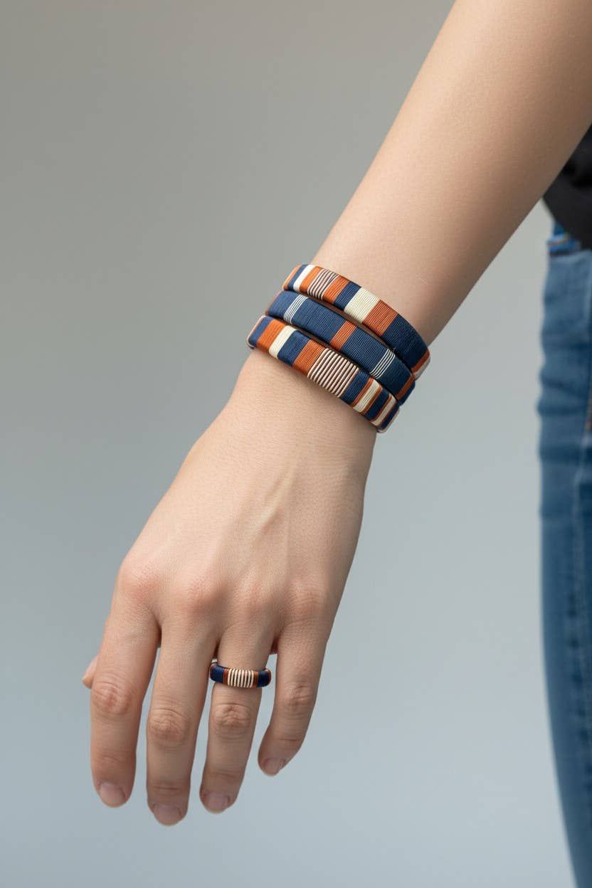 Navy &amp; Copper Bracelet | TAVWE Collection