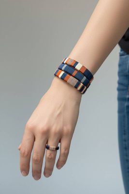 Navy &amp; Copper Bracelet | TAVWE Collection