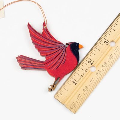 Cardinal Wood Ornament
