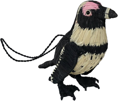 African Penguin - Palm Fiber Ornament