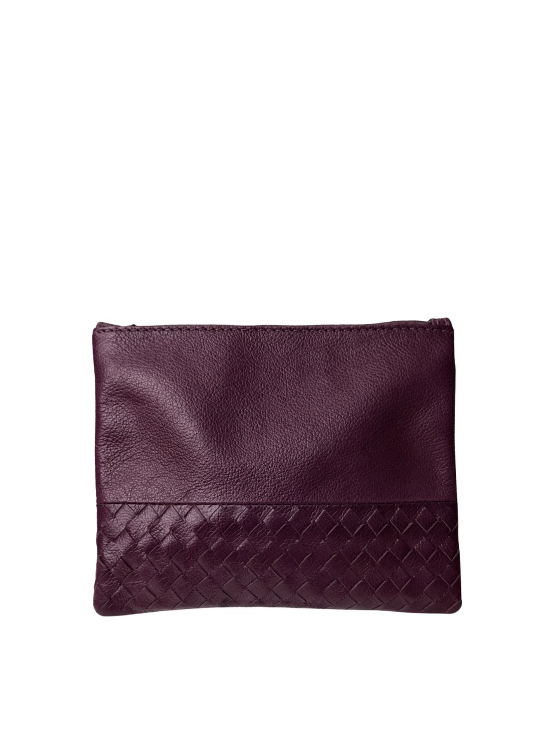 Holiday Woven Large Pouch, Color: Bordeaux, Size: Large