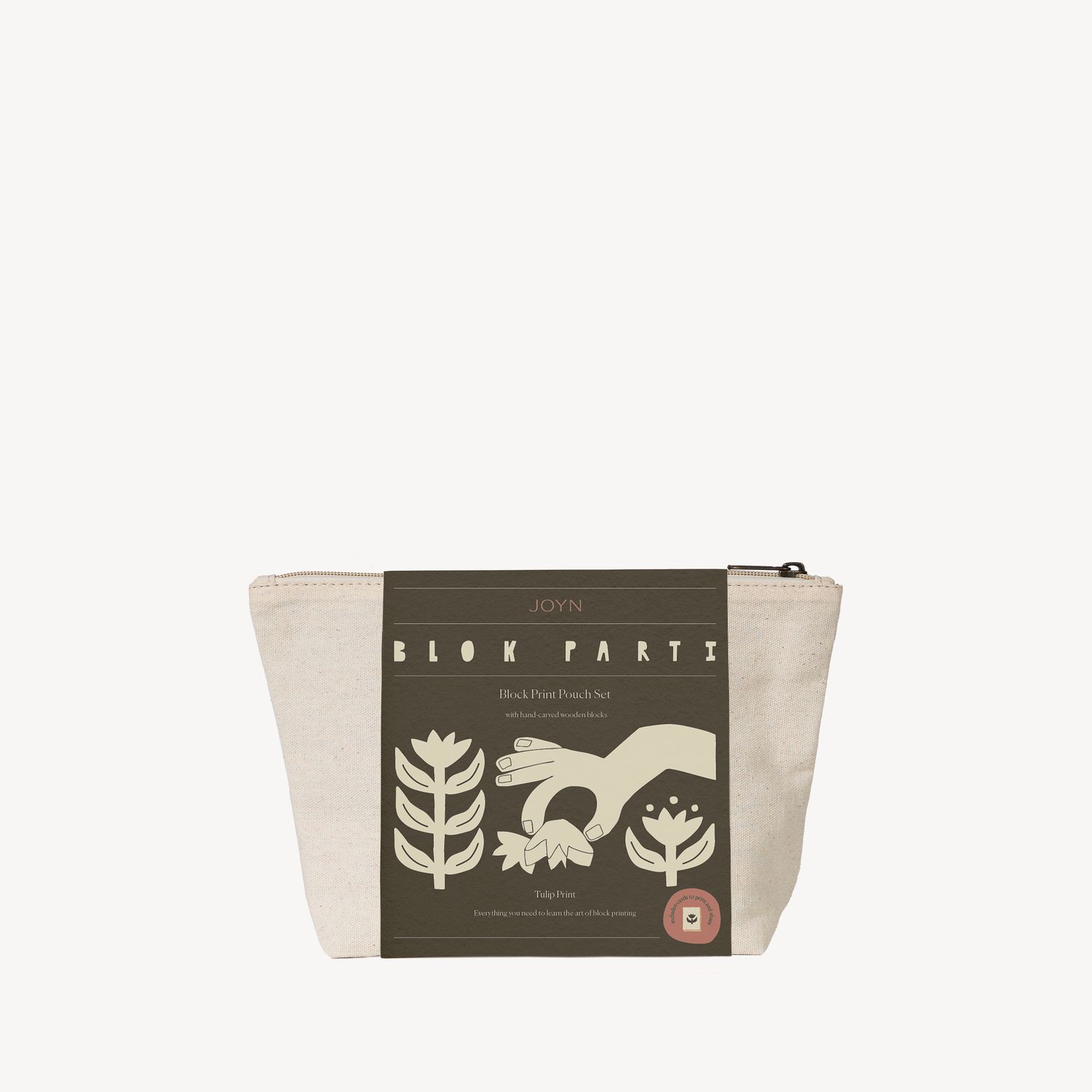 Block Printing Pouch Kit | Tulip Print