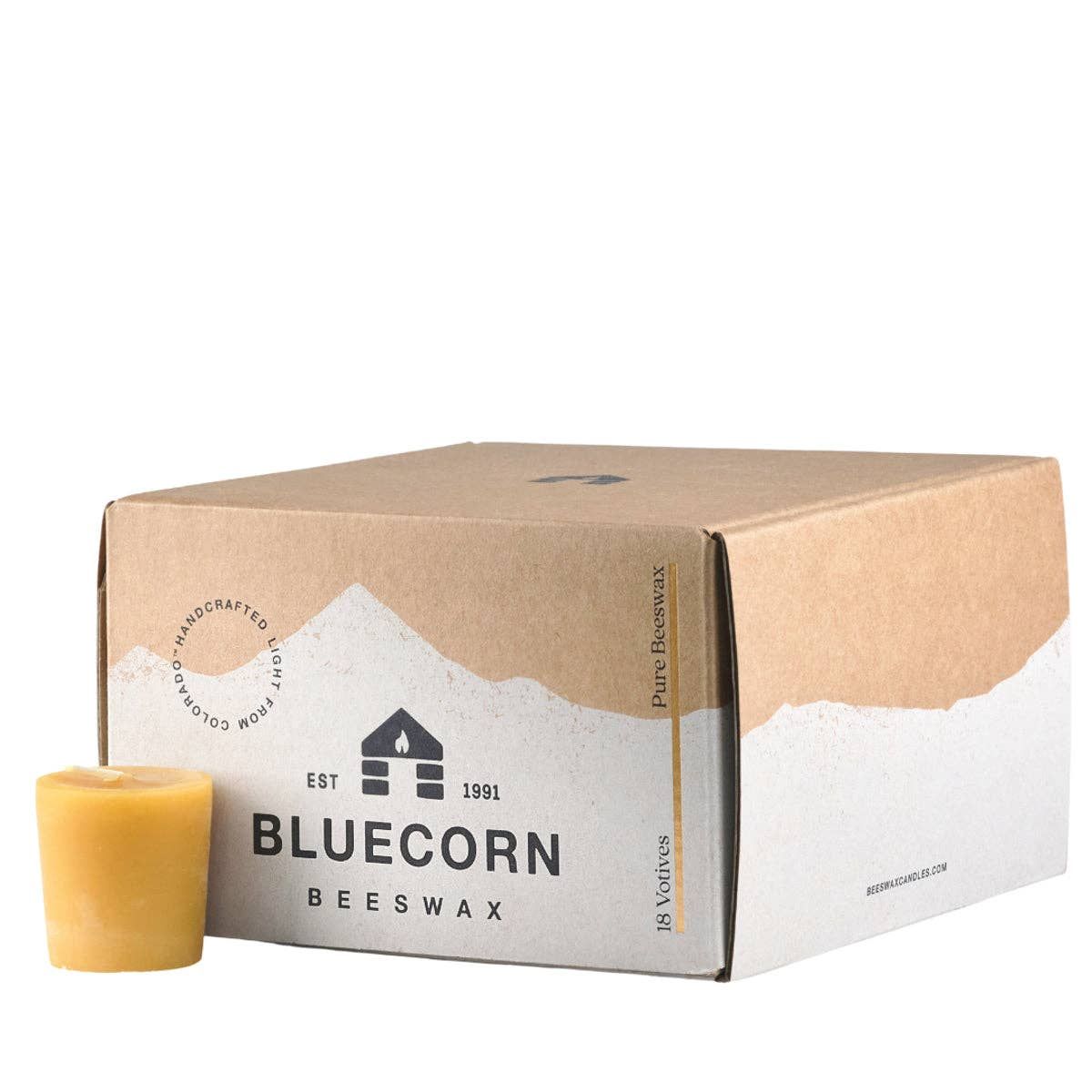 Beeswax Votive Candles - 100% Pure, 12+ Hour Burn, Color: Raw, Size: 18 Pack